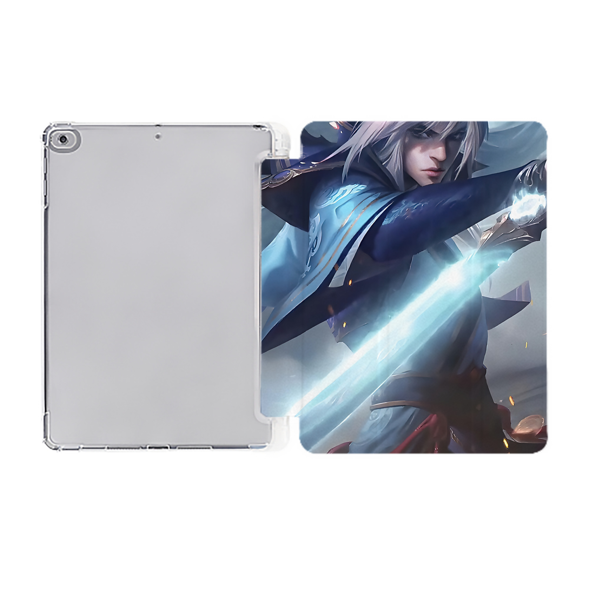 （画像用） リーグ・オブ・レジェンド League of Legends LOL IPad ケース ペン収納付き 三つ折りスタンド PUレザー×シリコン 対応機種9.5/10.5/10.9インチ